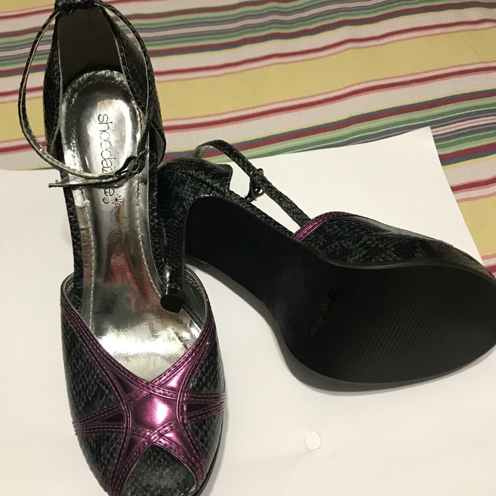🌹SHOE-DAZZLE 4.5” HEELS 👠WITH 1”PLATFORM SHOES🌹 - Picture 3 of 4